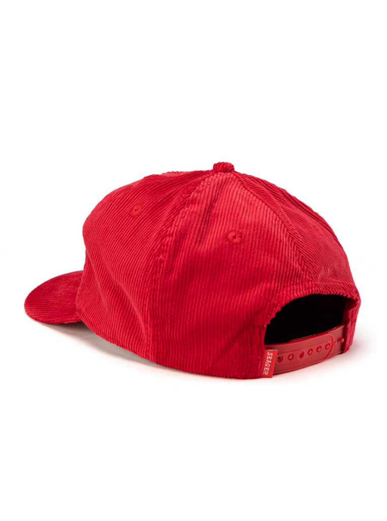Seager Big Red Corduroy Snapback Hat Red