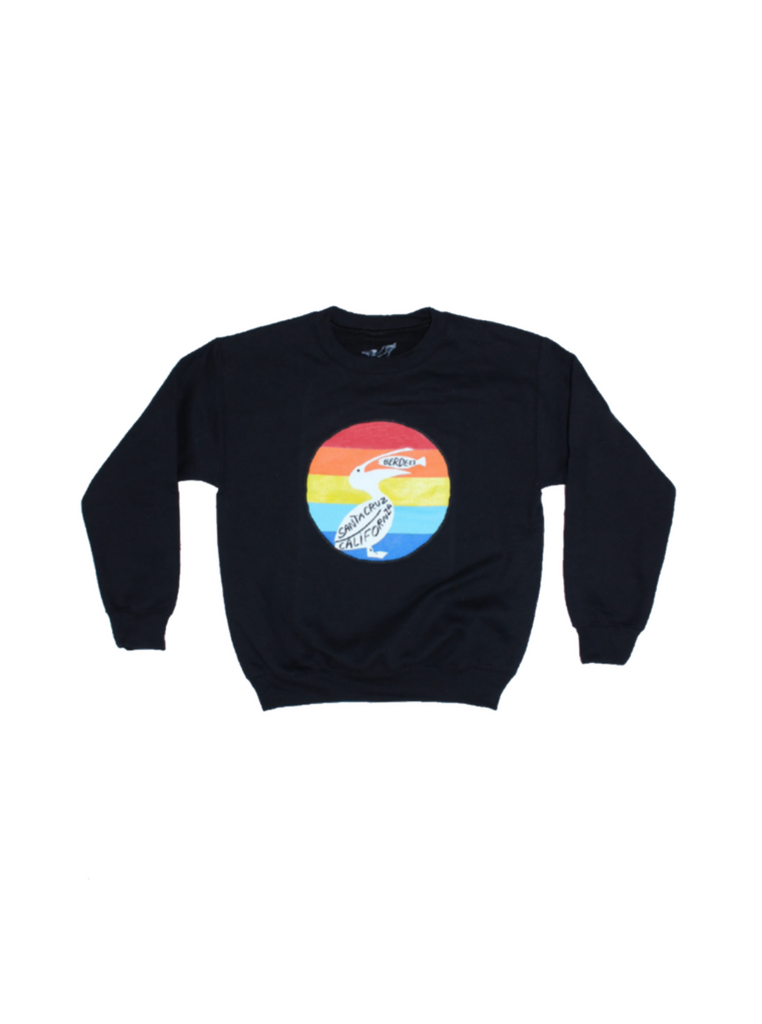 Berdels Kid's Rainbow Berd Crewneck Sweatshirt Black