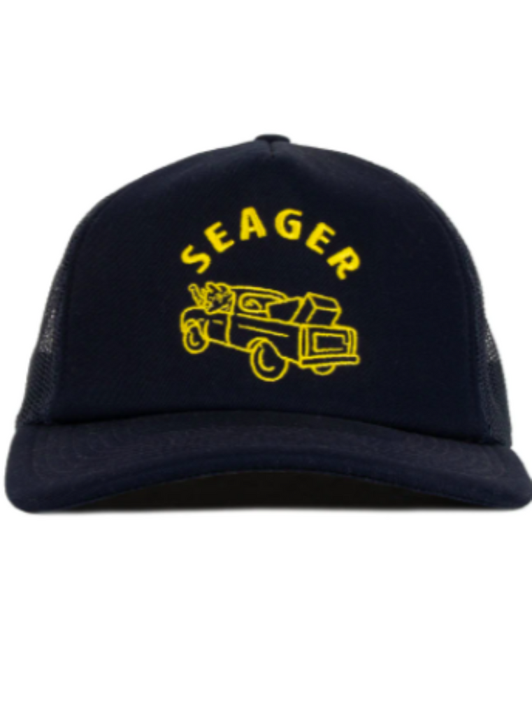 Seager Bye-Son Foam Mesh Snapback Trucker Hat Navy