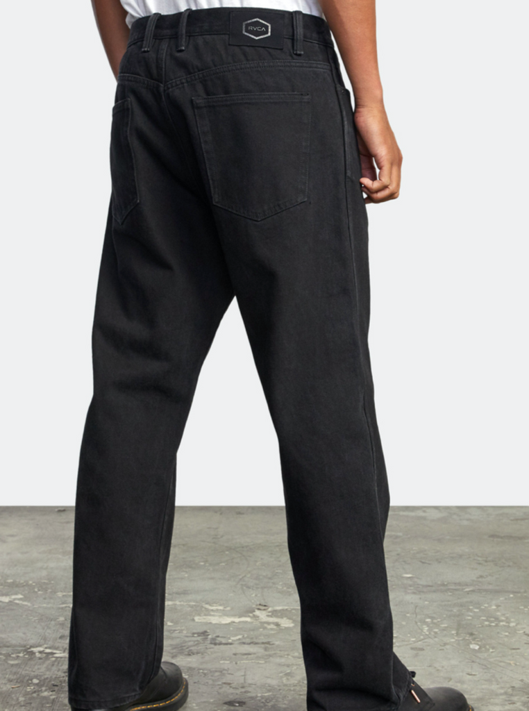 RVCA Americana Relaxed Fit Denim Jean Pants Black Rinse