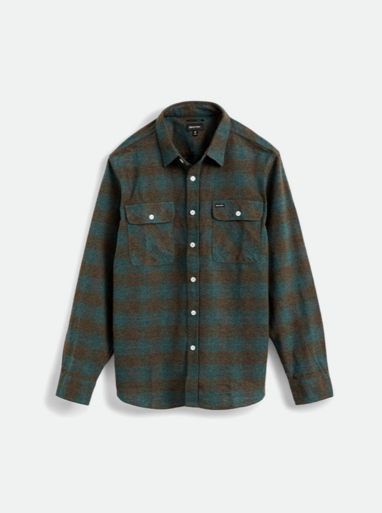 Brixton Bowery L/S Flannel Ocean