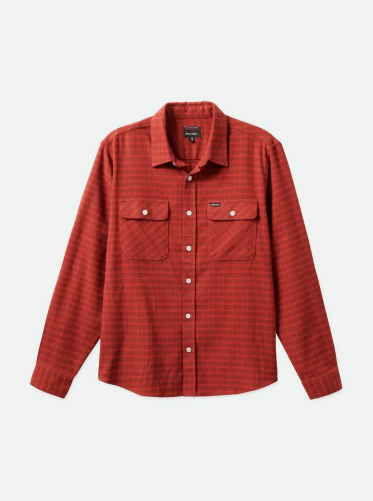 Brixton Bowery Stretch L/S Utility Flannel Burnt Henna/Mars Red