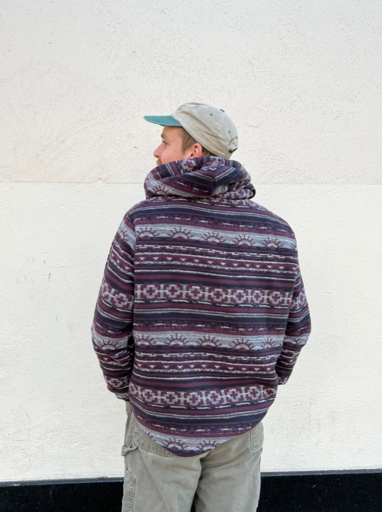 Berdels Pueblo Knit Hoodie Burgundy